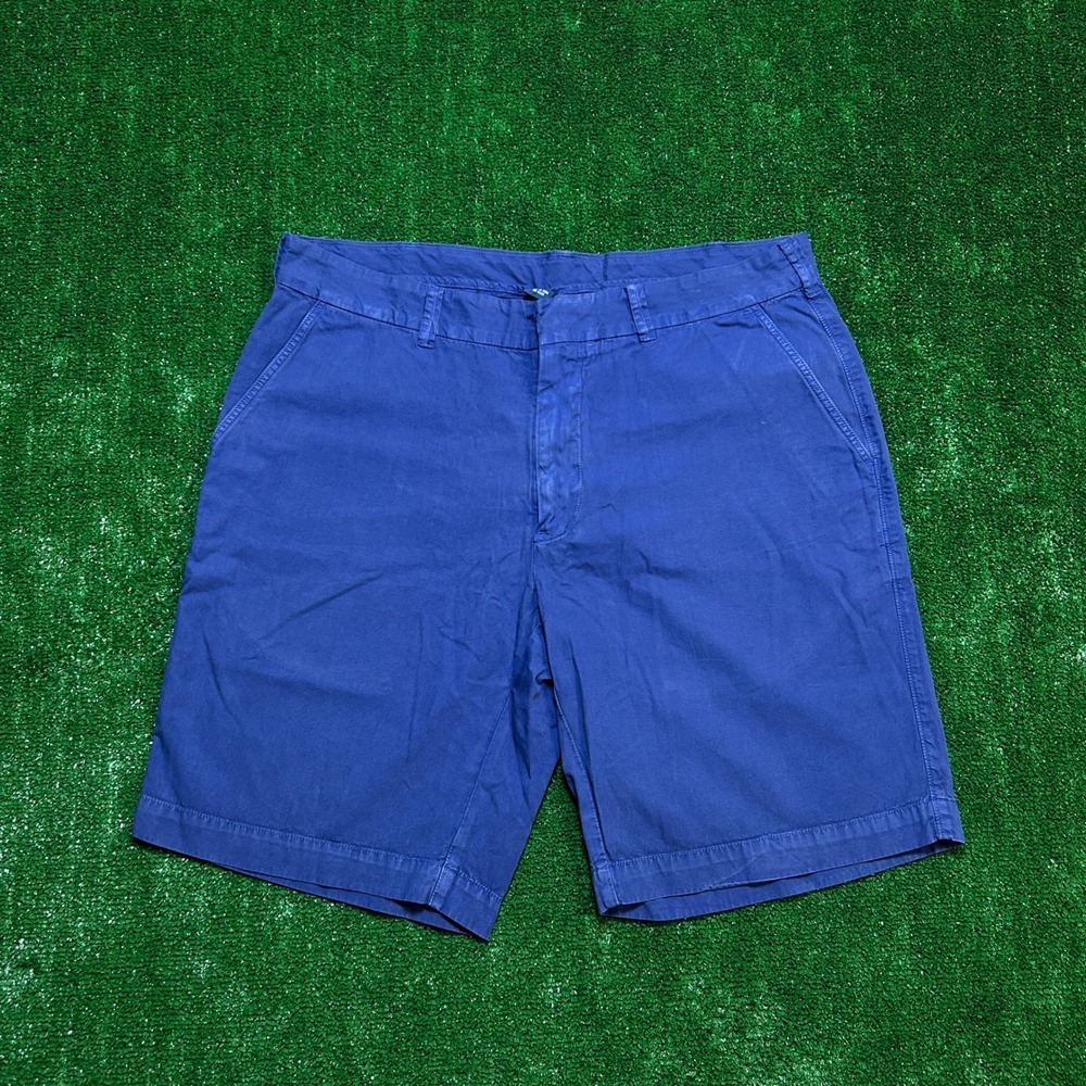Vintage 90s Polo Golf Ralph Lauren Pima Cotton Chino Shorts Blue Size 35